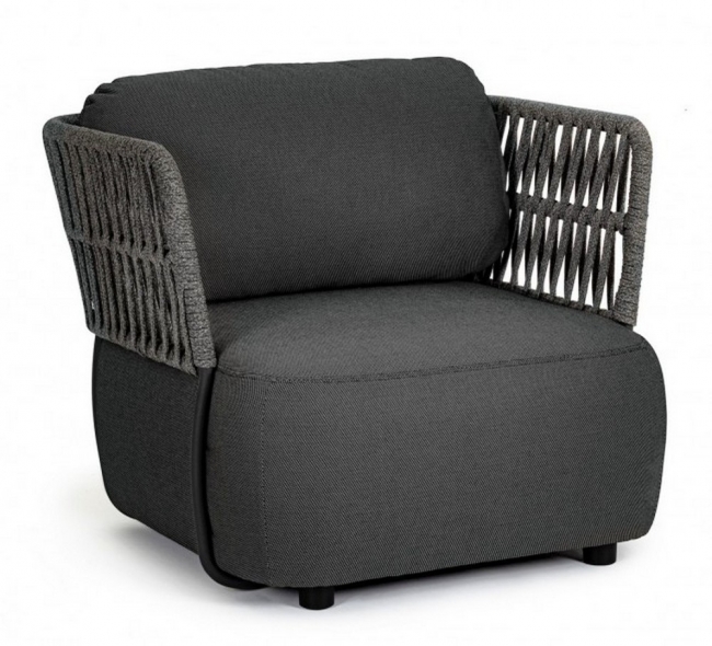  Πολυθρόνα Textil Palmer Charcoal 92x86x79cm από την εταιρία Epilegin. 