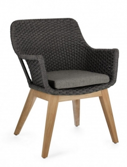 Πολυθρόνα Rope & Teak Allison Charcoal 46x46x82cm από την εταιρία Epilegin. Πολυθρόνα Rope & Teak Allison Charcoal 46x46x82cm από την εταιρία Epilegin.