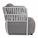  Πολυθρόνα Textil Palmer White-Grey 92x86x79cm 