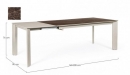  Briva Pol Brown-Taup Ex Table 160-220X90 