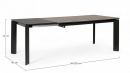  Briva Grey-Black Ex Table 160-220X90 