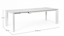 Briva White-L Grey Ex Table 160-220X90 