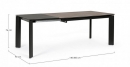  Briva Grey-Black Ex Table 140-200X90 