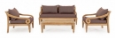   Lounge Teak "Karuba" Wine 165X80X75cm 