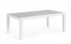  Τραπεζάκι Αλουμινίου Kledi White Coffee Table 120X70X43cm 