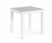  Τραπεζάκι Αλουμινίου Kledi White Coffee Table 50X50X46cm 