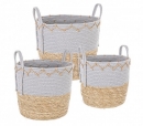  Set3 Celestial Shaped Basket 2Handles 