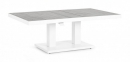  Τραπέζι Αλουμινίου Truman White με ρύθμιση υψους 140X85X49/72cm 