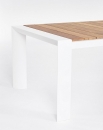  Τραπέζi Αλουμινίου-Teak επεκ/μενο Cameron White 253/319/384x110x75cm 