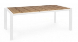  Τραπέζι Αλουμινίου & Polywood Elias White 198X100cm 