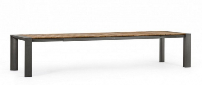  Τραπέζi Αλουμινίου-Teak επεκ/ενο Cameron Charcoal 253/319/384x110x75cm από την εταιρία Epilegin. 