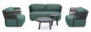 Καναπές Textil Palmer Charcoal-Jade 2 Seats 167x86x79cm 