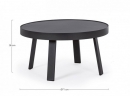  Τραπεζάκι Αλουμινίου Coffee Table Spyro Charcoal Φ71X38cm 