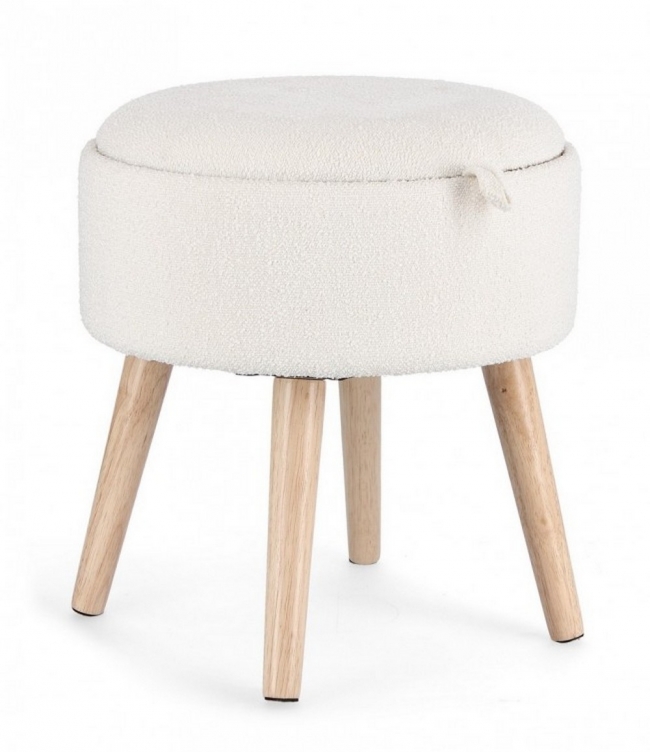  Zoya White Storage Stool W-Tray    Epilegin. 