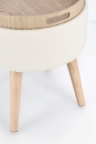  Zoya White Storage Stool W-Tray 