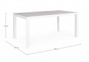  Τραπέζι Αλουμινίου Mason White 160X90X74cm 