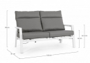    Kledi White 2Seats 152x81x98cm 