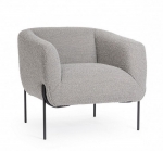 Claudine Grey Boucle` Armchair