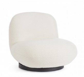 Margot White Boucle` Armchair