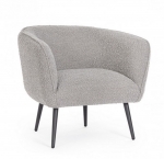 Avril Grey Boucle` Armchair