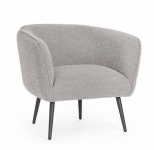  Avril Grey Boucle` Armchair 