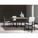  Τραπέζι Wood & Steel Table Helsinki Charcoal 130X130cm 