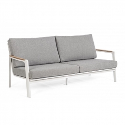 Καναπές Αλουμίνιο & Teak Jalisco White 192X87X86cm από την εταιρία Epilegin. Καναπές Αλουμίνιο & Teak Jalisco White 192X87X86cm από την εταιρία Epilegin.