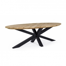 Τραπέζι αλουμίνιο & Teak Oval Palmdale Charcoal 240X110X77cm από την εταιρία Epilegin. Τραπέζι αλουμίνιο & Teak Oval Palmdale Charcoal 240X110X77cm από την εταιρία Epilegin.