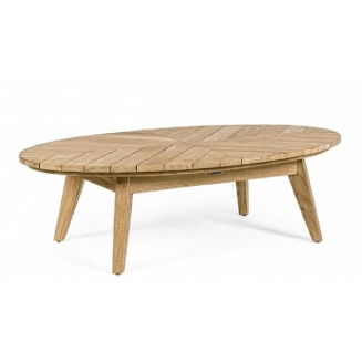 Τραπέζι Coffee Table Teak Coachella Oval 120X70X33cm