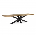  Τραπέζι αλουμίνιο & Teak Palmdale Charcoal 300Χ100cm 