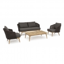   Teak & Rope Ninfa Dark 160X82X74cm 