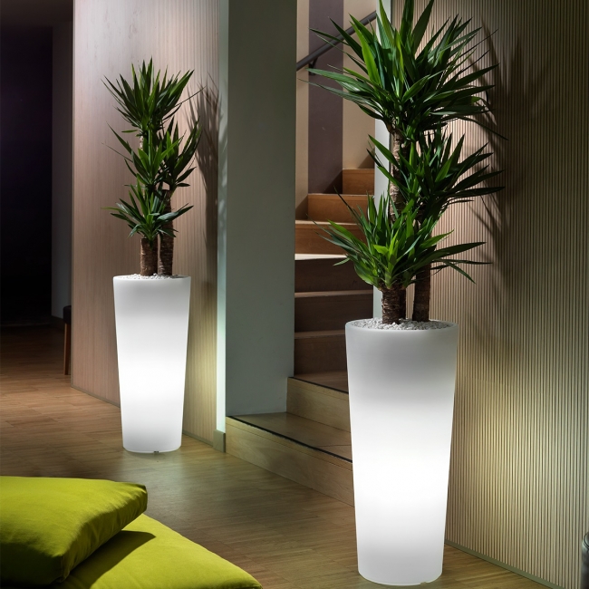   Lyxo Design Led "Luminous Genesis Round Cache Pot"  31x70cm    Epilegin. 