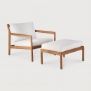  Teak Jack outdoor footstool off white 71X54X40cm 