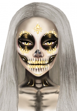 Αυτοκόλλητα Face Jewels Sugar skull από την εταιρία Epilegin. Αυτοκόλλητα Face Jewels Sugar skull από την εταιρία Epilegin.