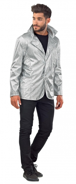 Αποκριάτικο Σακακι Disco Μεταλλιζε Ασημι από την εταιρία Epilegin. Αποκριάτικο Σακακι Disco Μεταλλιζε Ασημι από την εταιρία Epilegin.