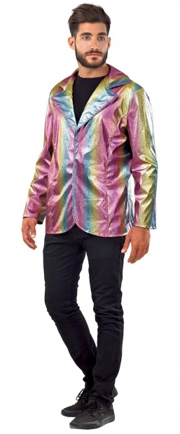 Αποκριάτικο Σακακι Disco Μεταλλιζε Πολυχρωμο από την εταιρία Epilegin. Αποκριάτικο Σακακι Disco Μεταλλιζε Πολυχρωμο από την εταιρία Epilegin.