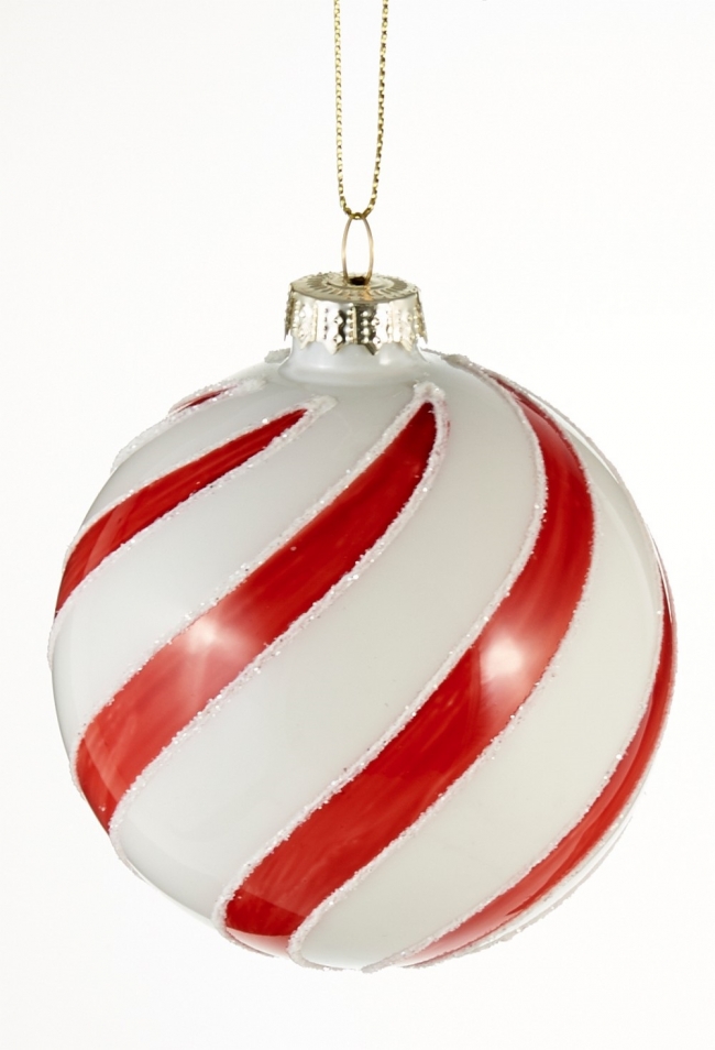  Χριστουγεννιάτικη γυάλινη μπάλα "Candy Lollipop" 10εκ από την εταιρία Epilegin. 