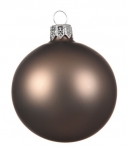  Γυάλινη χριστουγεννιάτικη μπαλα Matte Dark Brown 10cm 