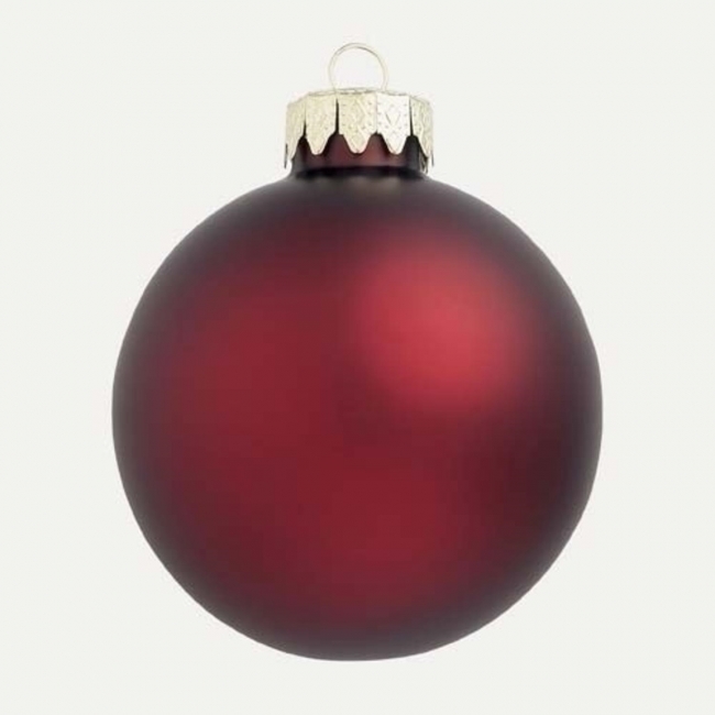  Γυάλινη χριστουγεννιάτικη μπαλα Matte Oxblood 10cm από την εταιρία Epilegin. 
