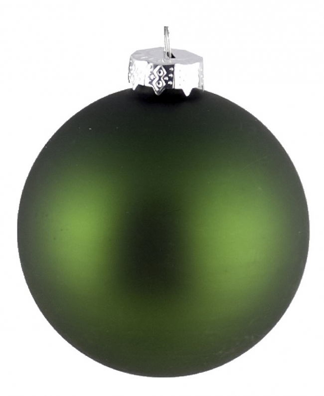  Γυάλινη χριστουγεννιάτικη μπαλα Matte Pine Green 10cm από την εταιρία Epilegin. 