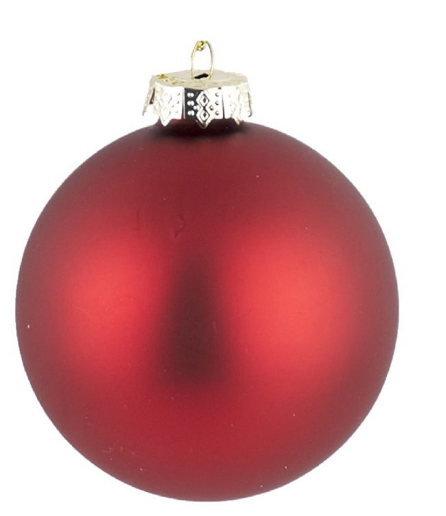 Γυάλινη χριστουγεννιάτικη μπαλα Matte Christmas Red 10cm από την εταιρία Epilegin. 