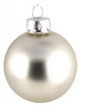  Γυάλινη χριστουγεννιάτικη μπαλα Matte Bright Silver 10cm 