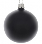  Γυάλινη χριστουγεννιάτικη μπαλα Total Black matte 8εκ 