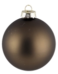  Γυάλινη χριστουγεννιάτικη μπαλα Matte Dark Brown 8cm 