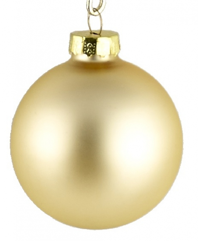  Γυάλινη χριστουγεννιάτικη μπαλα Matte light gold 8cm από την εταιρία Epilegin. 