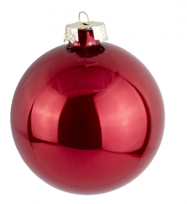  Γυάλινη χριστουγεννιάτικη μπαλα Pearl Red 10cm από την εταιρία Epilegin. 