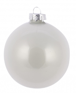 Γυάλινη χριστουγεννιάτικη μπάλα Pearl Winter White 15cm από την εταιρία Epilegin. Γυάλινη χριστουγεννιάτικη μπάλα Pearl Winter White 15cm από την εταιρία Epilegin.