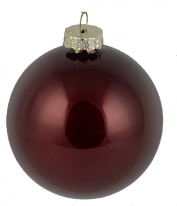 Γυάλινη χριστουγεννιάτικη μπαλα Glossy Oxblood 10cm από την εταιρία Epilegin. Γυάλινη χριστουγεννιάτικη μπαλα Glossy Oxblood 10cm από την εταιρία Epilegin.