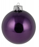  Γυάλινη χριστουγεννιάτικη μπαλα Glossy Dark Purple 10cm 