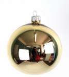  Γυάλινη χριστουγεννιάτικη μπάλα Glossy light gold 8cm 